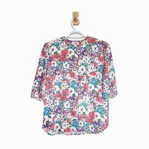 Vintage Liberty London Floral Pattern Button Down Blouse - Size M